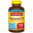 Natura Made Extra Putere Ulei de semințe de in 1400 mg, Fish Free Omega 3 Supliment, Supliment alimentar pentru inima de sprijin pentru sănătate, 100 Softgels, 100 de zile de aprovizionare