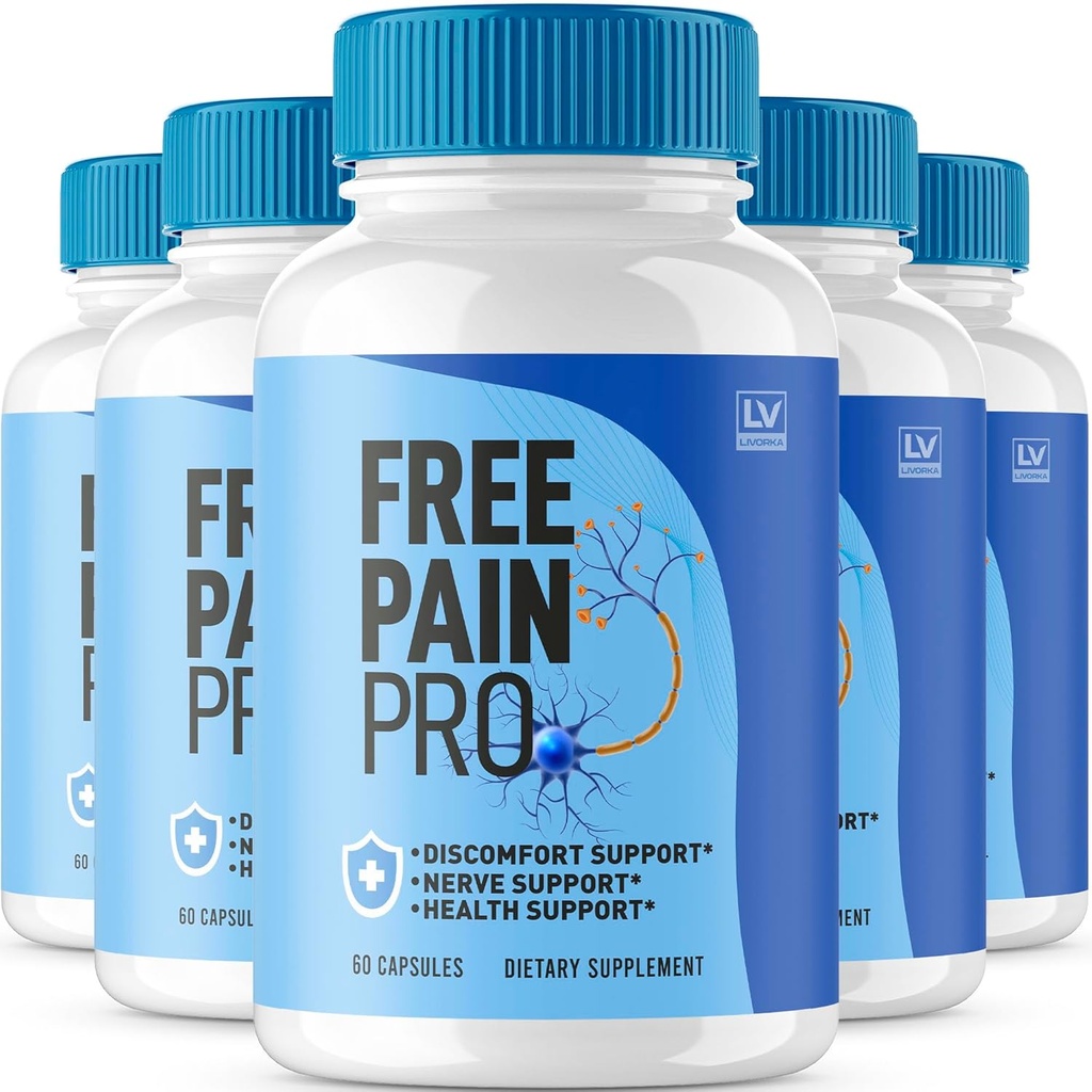 (5 Pachet) Pauză gratuită Pro Capsule, Pain Free Free Supliment Capsule Advanced Formula, Pain Free Pro Pastile Toate naturale pentru a sprijini wellness global, Pain Pro Formula de revizuire, 300 Capsule