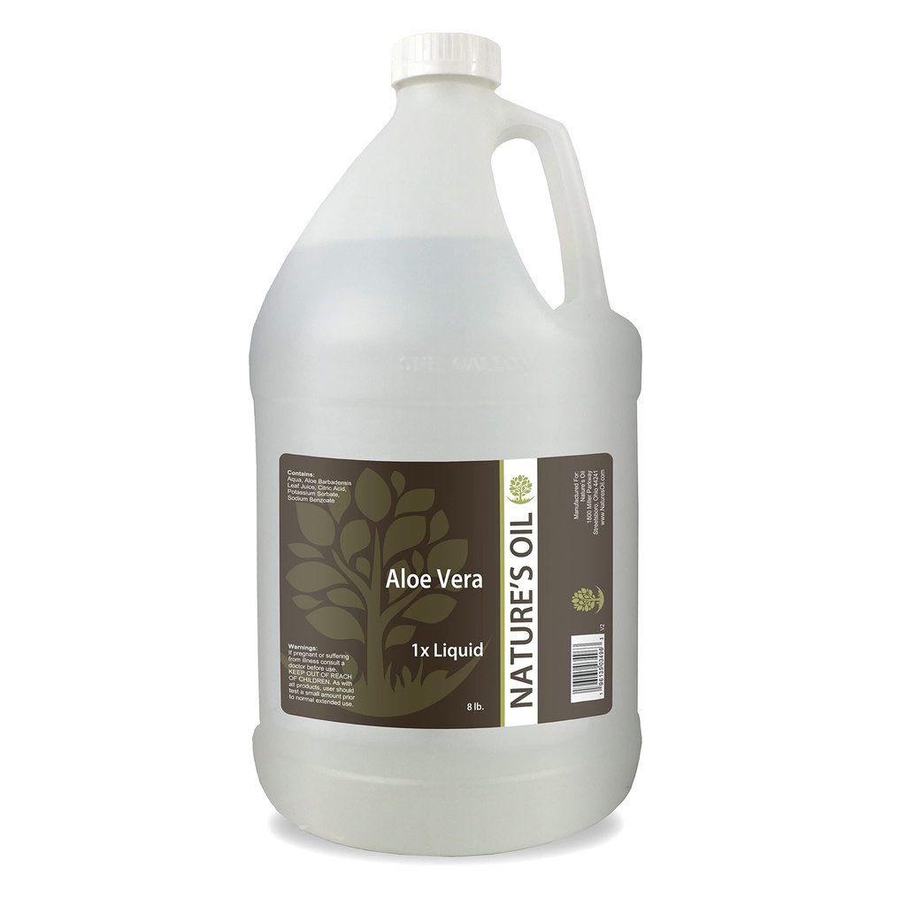 Ulei natural Aloe Vera lichid 1x, 8lbs (1 galon) Extract de Aloe pur pentru îngrijirea pielii, îngrijirea părului, și îngrijire personală DIY