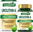 3000 MG Urolitin Un supliment - 120 capsule Suportă antioxidant, Îmbătrânire îmbunătățită sănătos, Mitocondriale, repararea celulelor pentru bărbați și femei