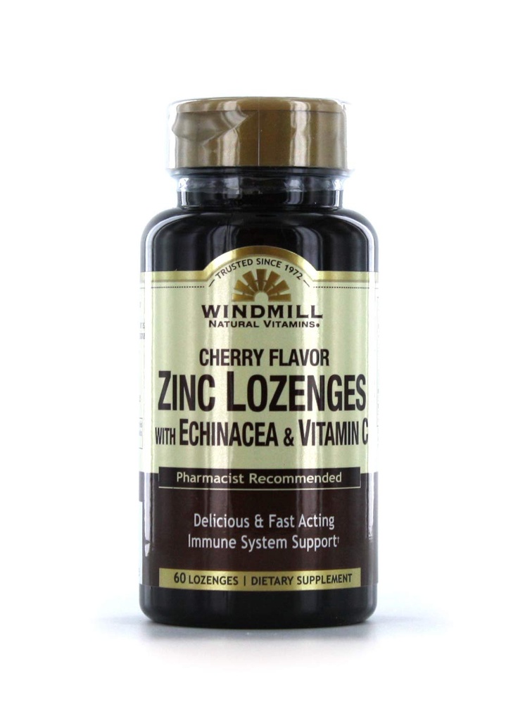 Vitamine de vant Lozene de zinc cu echinacea si vitamina C - Aroma de cirese, 60 Lozenge, 60 Serviri, 60 Conte