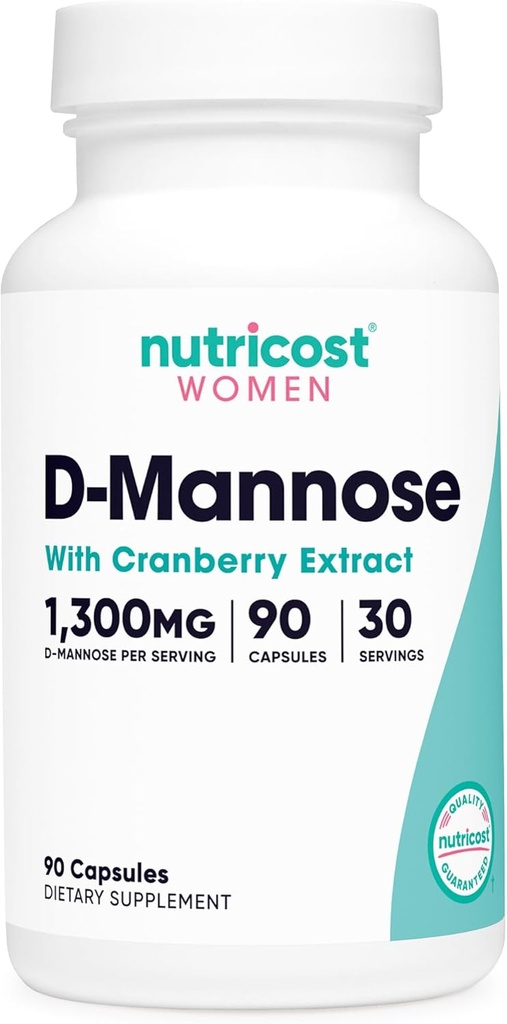 Nutricost D- Manose cu extract de afine pentru femei 1300mg 90 capsule