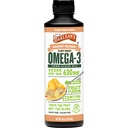 Barlean lui Ginger Peach Vegan Omega 3 Supliment, lichid ulei de alge cu 630 mg EPA & DHA, plante pe bază de Omegas de ulei de alge, non-GMO & Gluten gratuit, 16 oz
