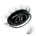 Lăsați Curl 14mm Gossamer DIY Extensii geană Refill, negru, Easy False Gene pentru un aspect natural