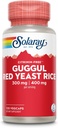 SOLARAY Guggul Gum Extract & Red Yeast Rice - Suport functie cardiovasculara sanatoasa - Lab verificat - 60 Servings, 120 VegCaps