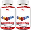 VITA GLOBE B Complex Gummy Vitamine - Aroma de capsuni cu vitamina C, Niacin, B6, B12 & Biotina pentru energie, Heart Health and Brain Support, 120 Conte (Pachet de 2)