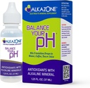 Alkazonă Echilibru pH-ul, antioxidanţi Picături minerale albaline, Pachet unic de 1,25 Oz, Portabil, Yields 10 galoane de apă alcalină, antioxidantă, fără aromă, pH-ul echilibru, hidratare