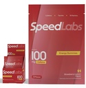 Speed Labs Caffeine Energy Gummies Strawberry Lemon Natural, 25mg Cafeina, Taurina, B-Vitamins per Piece, 32 Piese (8 Packs) Vegan, Gluten gratuit, 1g Zahăr adăugat