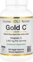 California Gold Nutrition Gold C Grad USP Vitamina C Supliment - Suport imun & Wellness sezonier - Vegetarian Friendly - Gluten Free, Non-GMO - 1000 mg - 240 Capsule vegetale