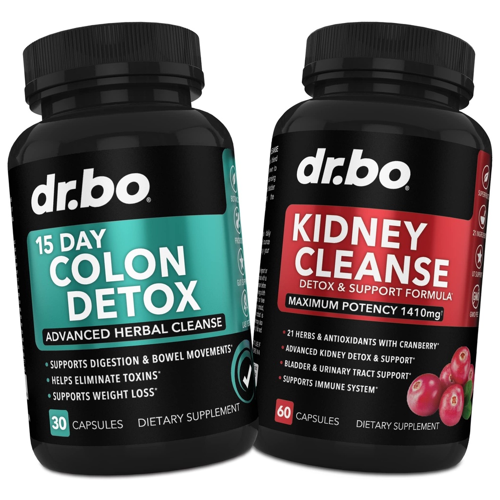 Colon & Rinichi Curățare Detoxifiere Supplement - 15 zile Intestinal Curățenie Pastile & Probiotic pentru Bloating & Daily Bowel Mișcarea Flush - Ajutor pentru Rinichi, Bladder & Urinal Tract Health