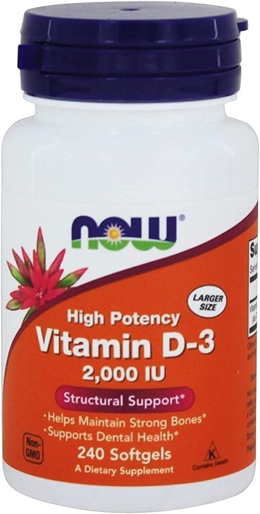 acum alimente, (2 ambalaj) vitamina D-3 potenta ridicata, 2000 UI, 240 Softgels