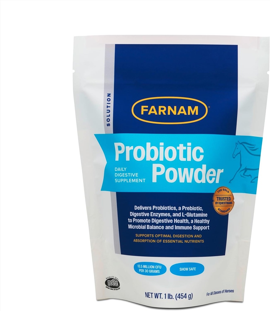 Farnam Probiotic pulbere pentru cai, Daily Digestive și Imun Health Supplement ajută la menținerea unui echilibru microbial sănătos pentru digestia optimă