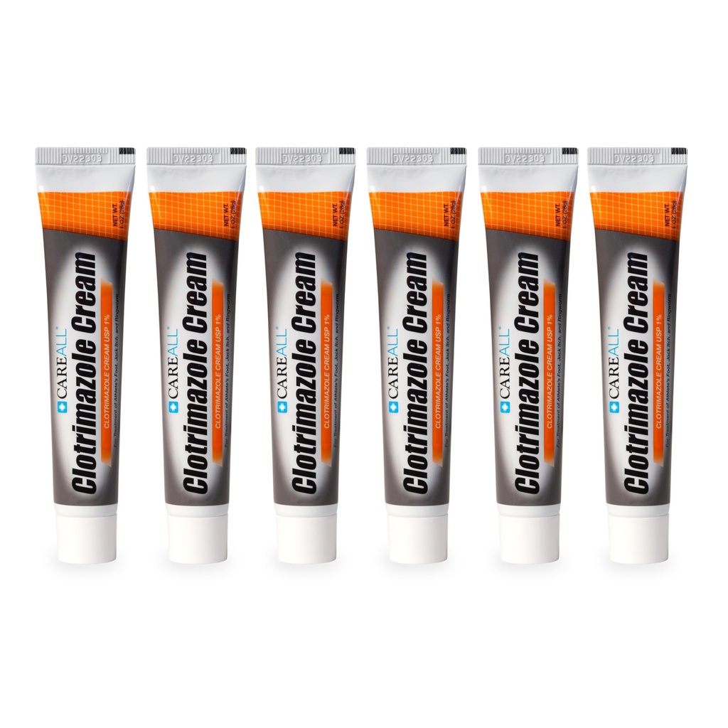 CareAll Clotrimazol Cream antifungice 1% USP 1.0 oz. (6 ambalaj), cure Cele mai multe atlet Picior, Jock Mâncărime și Ringworms, Sooths și Relieves Mâncărime, Ardere și cracarea din aceste condiții
