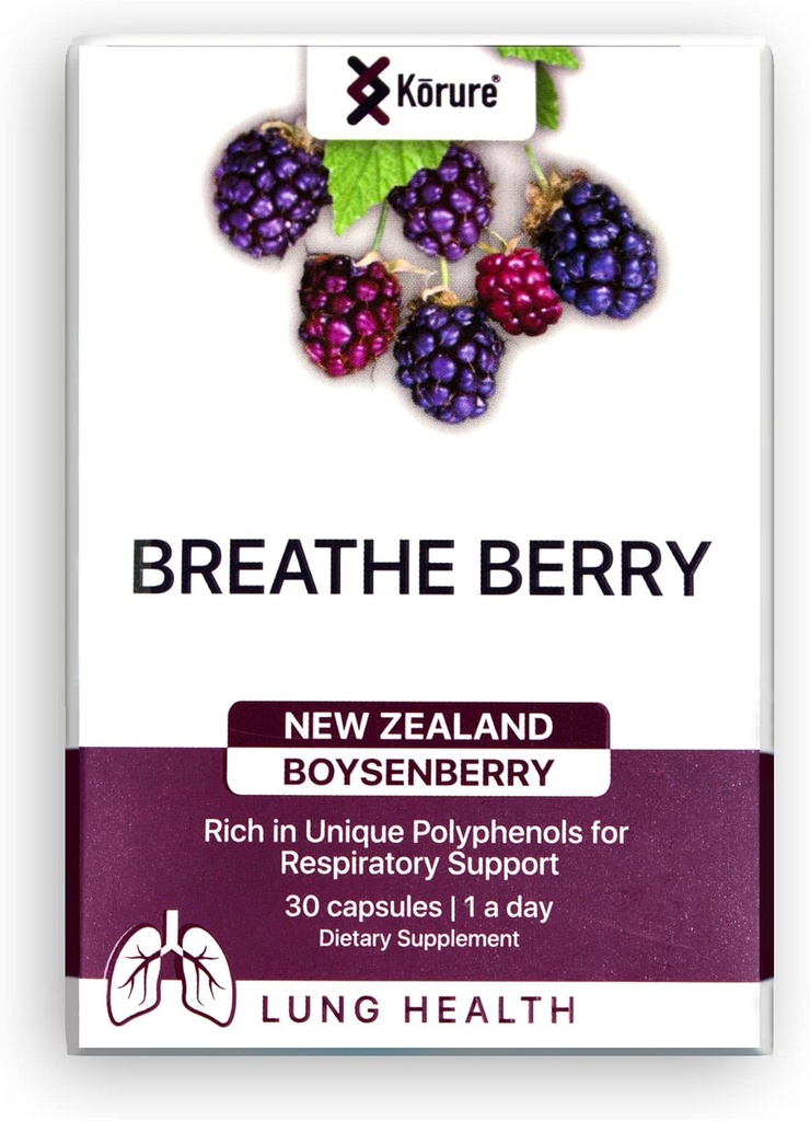 Respiră Berry Boysenberry naturale sănătos Plămâni Supliment, Suportă congestie toracică, Mucus și boost-uri wellness respiratorie generală sănătos Plămâni supliment