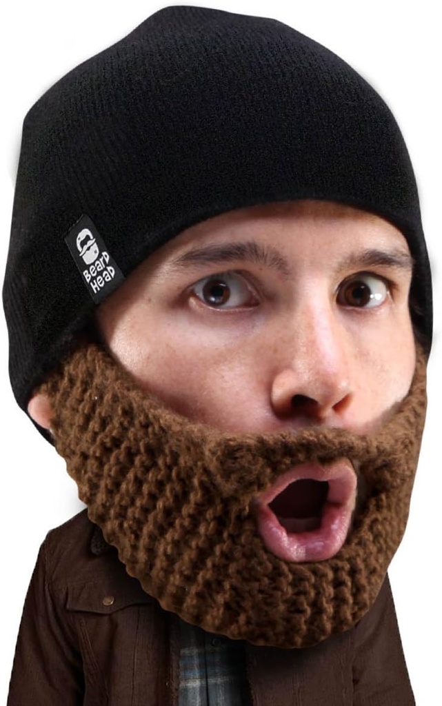 Barbă cap Stubble barbă populous Beanie - Original manual Knit Hat și Barbă detașabilă