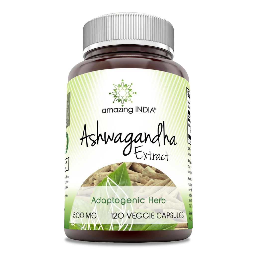 Uimitoare India Ashwagandha 500 mg Capsule Veggie Supliment 