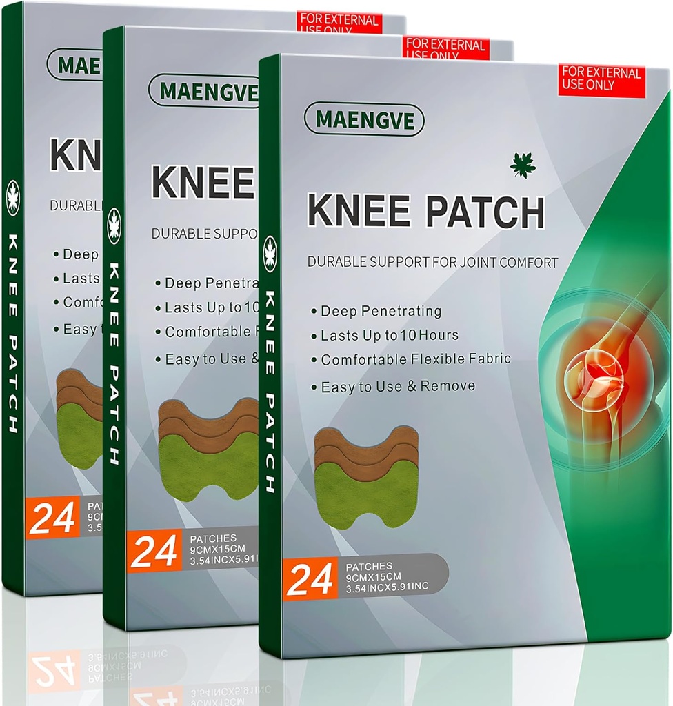 Genunchi patch 72 buc, pentru ameliorarea dureri musculare în articulații, gât și umeri, lung-Lastting cald genunchi patches