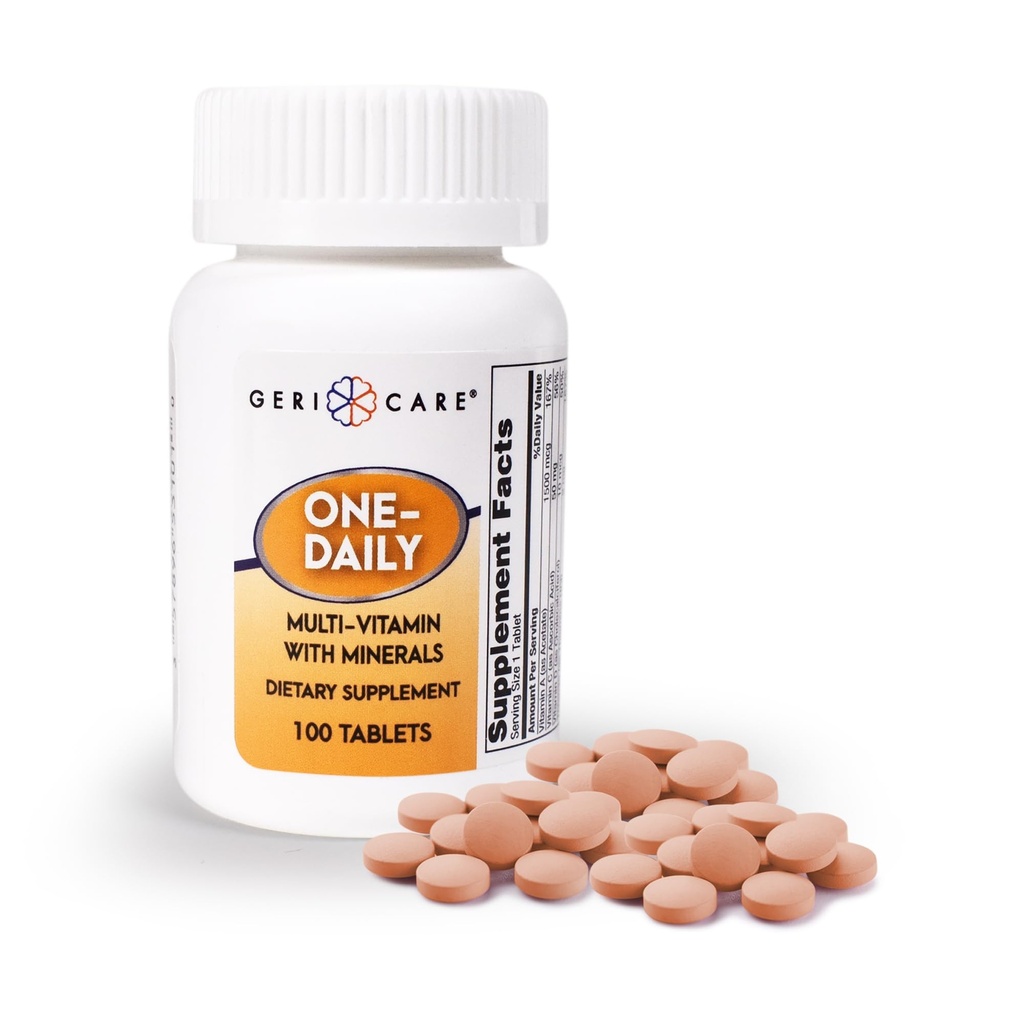 One-Daily Multivitamine cu minerale pentru bărbaţi şi femei (100 tablete) de GeriCare