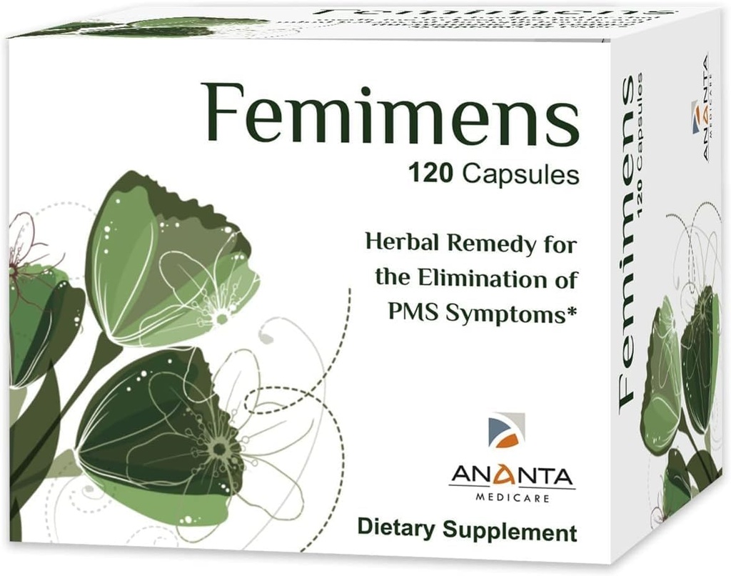 Ananta Medicare FEMIMENS Remedii din plante pentru eliminarea simptomelor PMS, Supliment alimentar - 120 Capsule