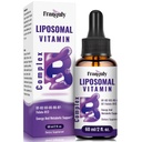 Complex Liposomal Vitamina B Complex lichid sublingual B Suplimentul vitaminelor B pentru femei Absorbție îmbunătățită B12,B1, B2, B3, B5, B6,Folate,Biotina pentru energie și suport imun-2.0 oz