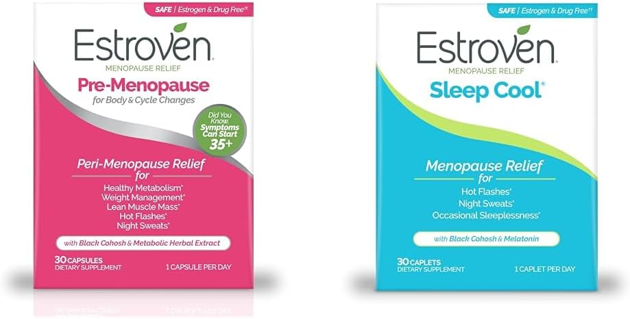 Estroven Menopause Relief Bundle cu pre-menopauză 30 Ct şi somn rece 30 Ct