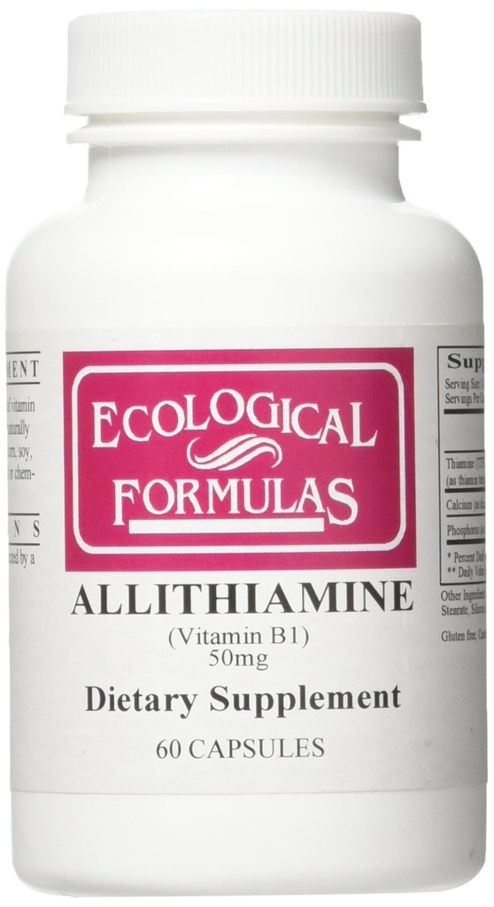 Formulari ecologice Altiamină Vitamină B1 50 Mg, Alb, 60 Conte