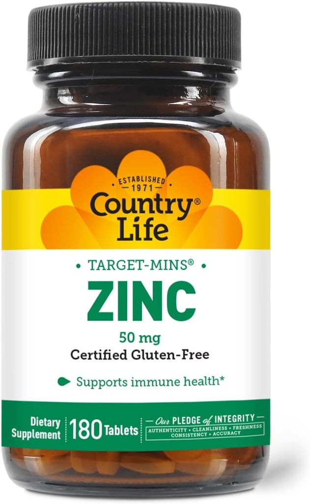 Tara Target-Mins Zinc 50 mg 180 comprimate - Suplimente de zinc pentru sănătatea imună - Zinc 50mg - Suport de zinc