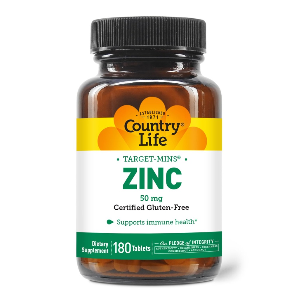 Tara Target-Mins Zinc 50 mg 180 comprimate - Suplimente de zinc pentru sănătatea imună - Zinc 50mg - Suport de zinc