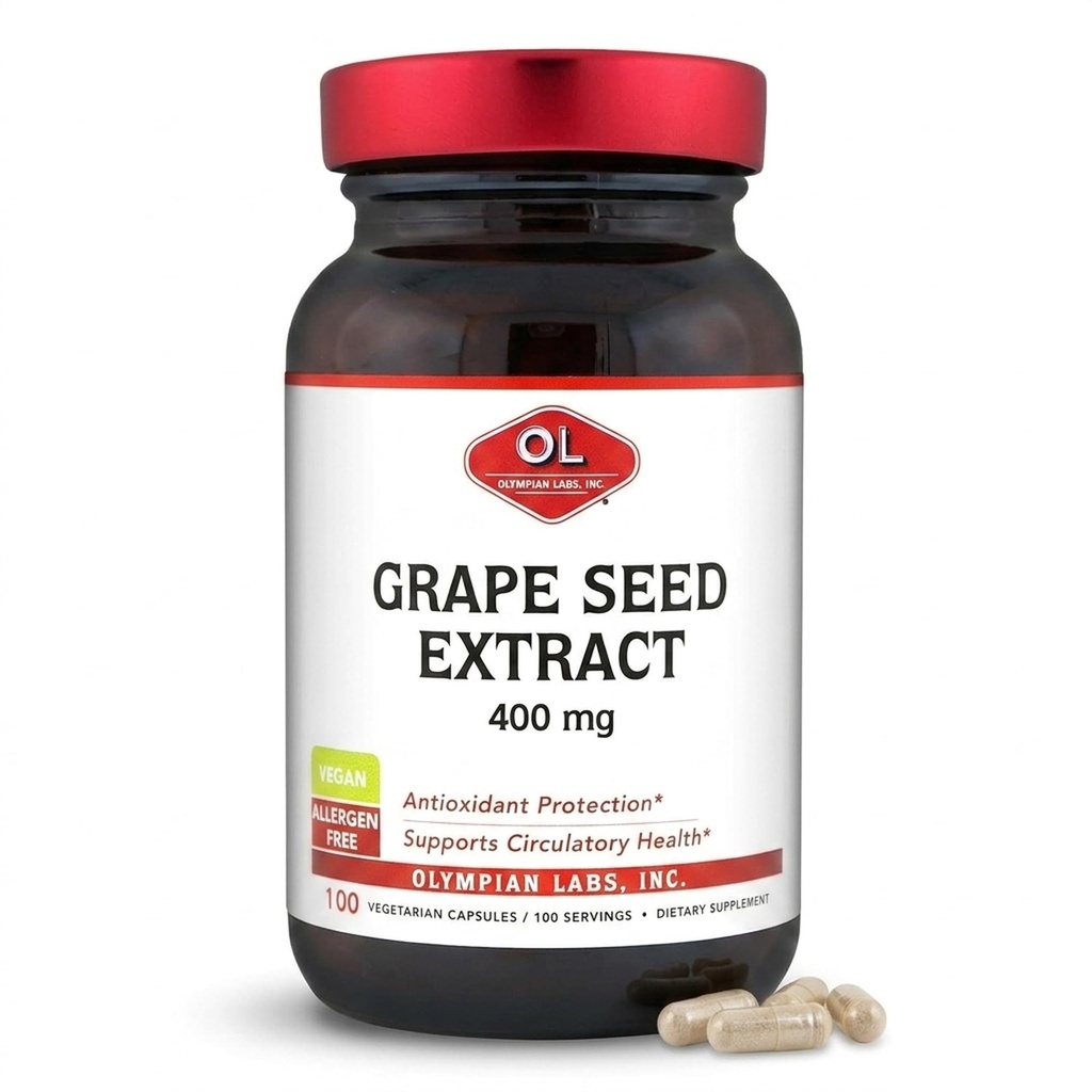 Olympian Labs Extract de semințe de struguri 400mg Capsule Vegan 