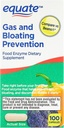 Equate Gas and Blooting Relief Prevention, Food Enzyme Supplement Capsule 100 Count (Pachet de 1)