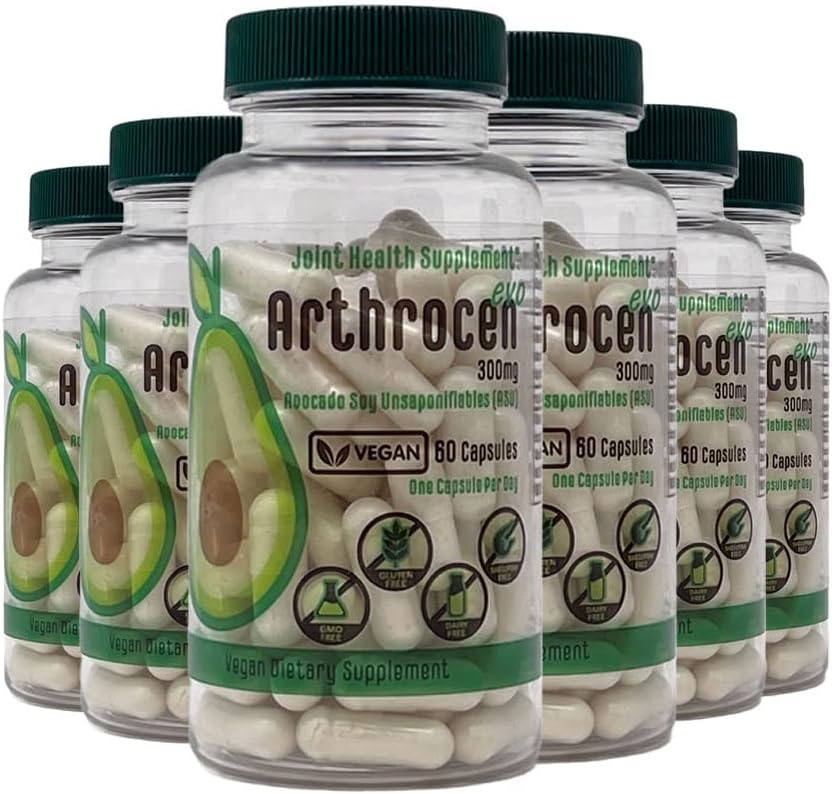 EVO Vegan Supliment comun de sănătate, 300Mg Avocado Soy Nesaponificabil, 60 de zile de aprovizionare, o capsulă pe zi (12 luni)
