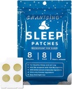Patch-uri de somn pentru adulți, Jat Lag Sleep Support Patches cu 420 de micropuncte de acid hialuronic, Aplicați pe Yintang, Acupoint anmian, Utilizați continuu patru săptămâni, Ingrediente naturale din plante, 8 Conte