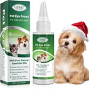 60ML picături ochi de animale de companie pentru câini și pisica usura ochii mâncărime și iritație, ochi roz & alergii Simptomele de siguranță și blând Formula pentru toate animalele