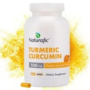 Curcumina turmerica cu capsule de Piperine - 500 mg per capsulă,120 Conte - Supliment cu Pepper negru pentru absorbţie sporită non-GMO, gluten-free
