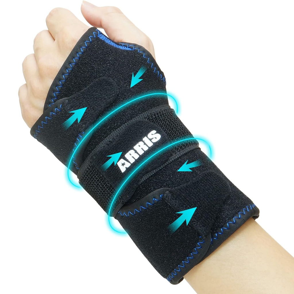 Wrist Ice Pack Wrap pentru Carpal Tunnel Relief - Suport Mână Brace cu 2 Gen Reutilizabil Packs Frig fierbinte pentru Artrita Reumatoid, Tendinita, Leziuni Sportive, Umflare, Vânătăi & Entorse
