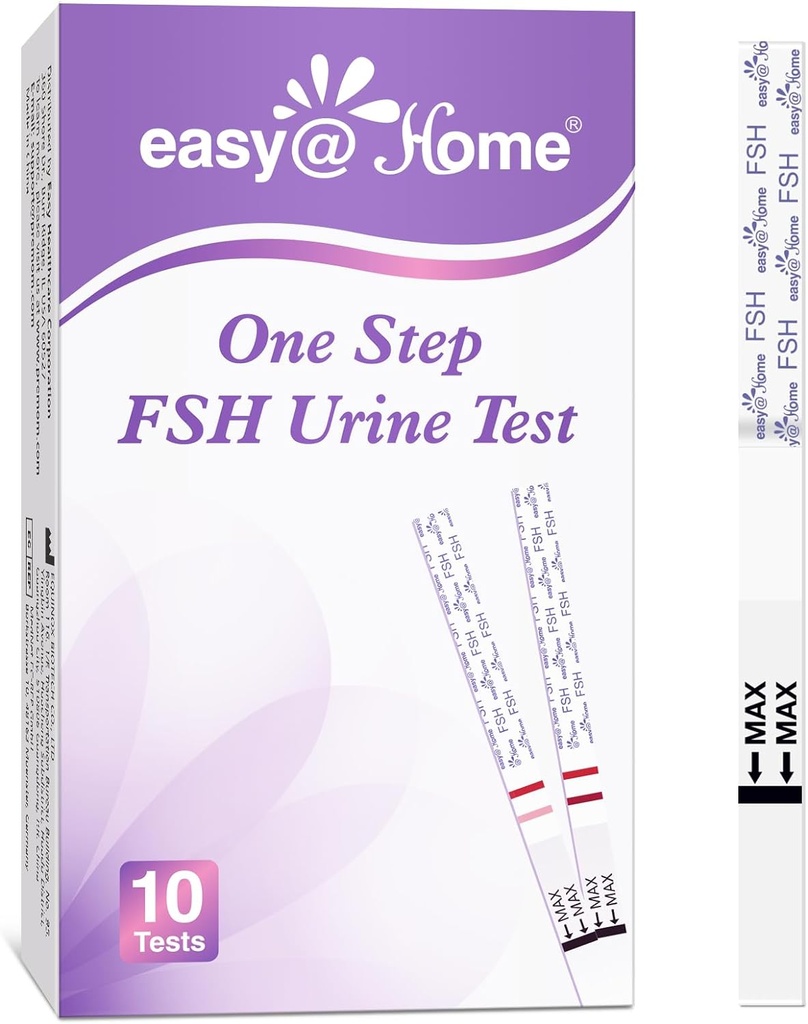 Easy@Home FSH Test Kit: 10 FSH Test Strip-uri pentru femei 