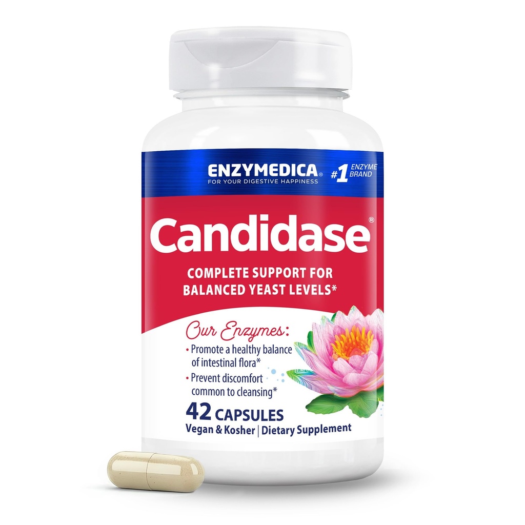 Enzymedica, Candidase, Enzime digestive pentru suport usor de curatat, Sanatate si Digestia Gut, 42 Conte