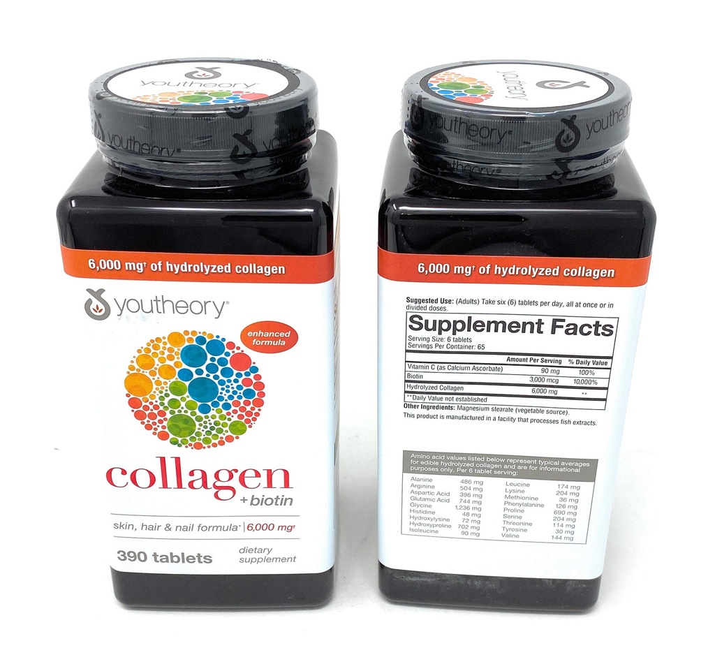 Youteory Colagen Advanced Formula Tablets - 390 ct (2-Pachet pentru 780 Ct)