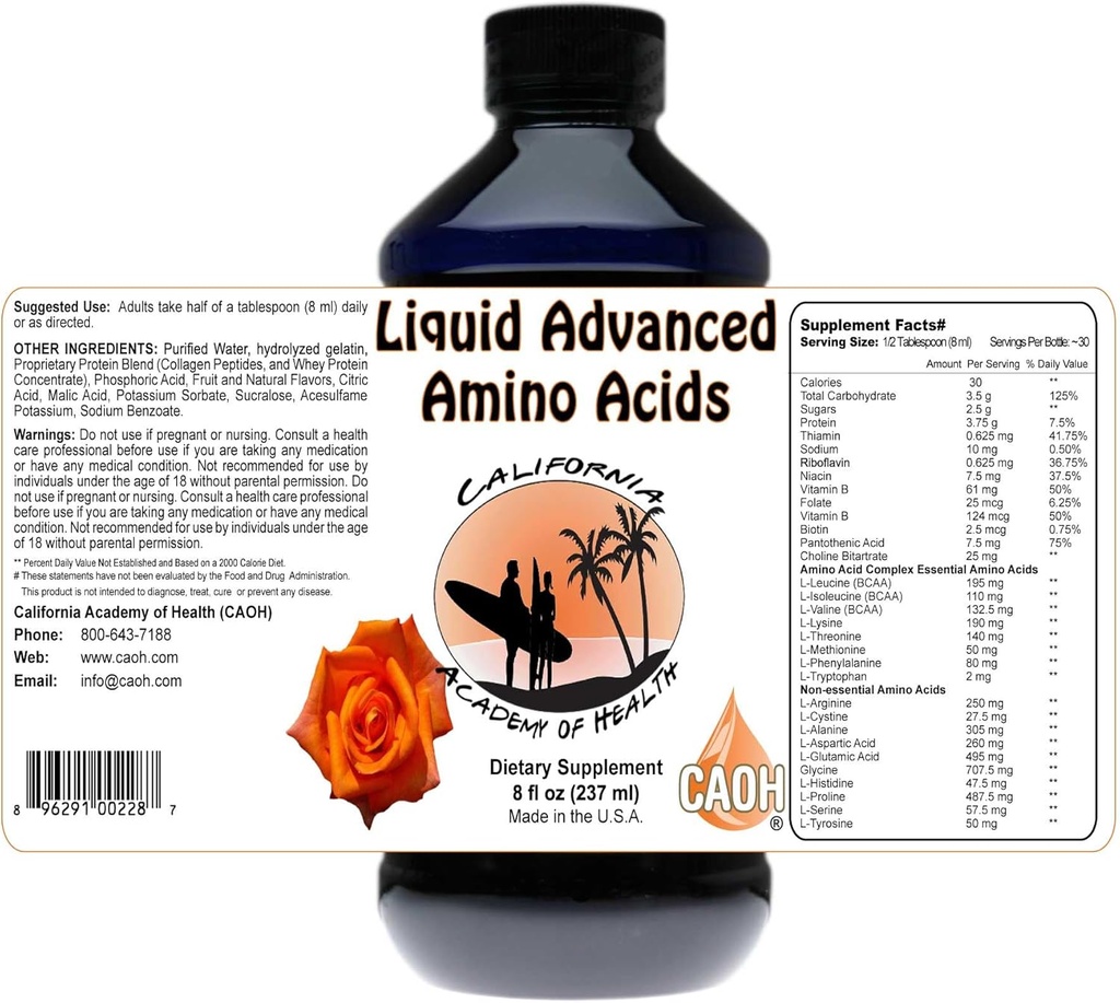 Aminoacidi avansaţi lichidi 8 oz de la CAOH