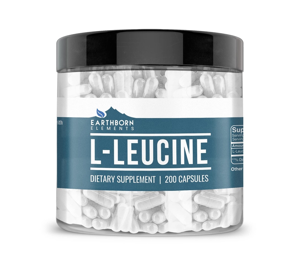 Elemente născute pe Pământ L-Leucine 200 capsule, pure și nediluate, fără aditivi