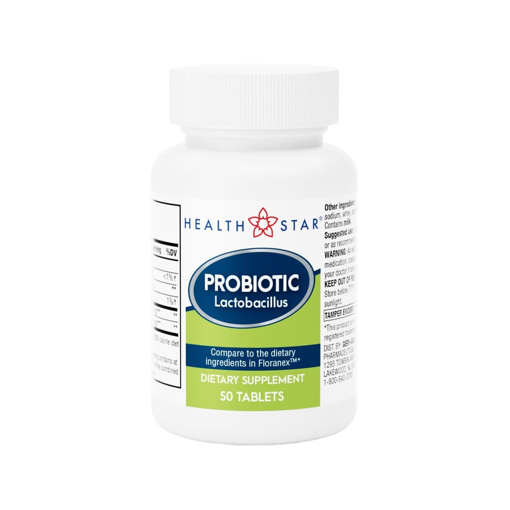 GeriCare Lactobacillus probiotic, suport Digestive Health, suplimente alimentare comprimate, 50 Conte (Pachet de 1)