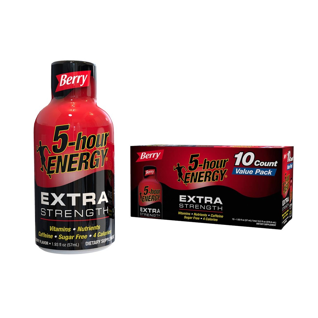 5 ore  ENERGIE® Shot, Extra Putere, Berry, 10 Pack