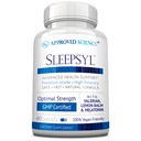 Stiinta aprobata Sleepsyl - Suplimentul de somn - Root Valerian, Lemon Balm, Melatonina, Musetel, L-Ornithine - Vegan, 60 Capsule