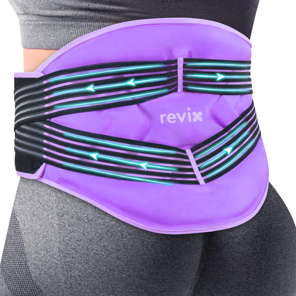 Reutilizabile pachete de gheaţă mari spate cu compresie benzi, reglabile gheaţă spate jos pentru Lumbar, nerv sciatic, moale Plus Lining, terapia cu comprese reci