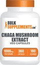 BulkSupplements.com Capsule Extract Chaga - Extract Chaga, Ciuperci Chaga - Vegan & Gluten Free, 2 capsule per Serving (1000mg), 360 Conte (Pachet de 1)