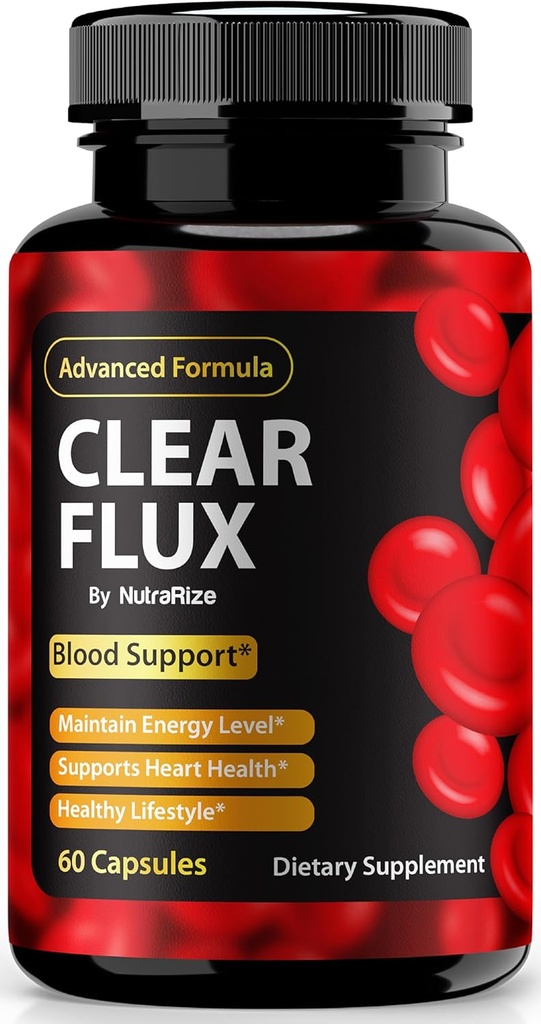 Flux Pastilele Clear, Capsulele oficiale ClearFlux, Suportul Natural, Suportul Premium pentru Menţinerea Nivelelor Stabil şi Circulaţia Sănătoasă, Toate Recenziile de Sănătate Flux Natural Clear (60 Capsule)