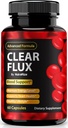 Flux Pastilele Clear, Capsulele oficiale ClearFlux, Suportul Natural, Suportul Premium pentru Menţinerea Nivelelor Stabil şi Circulaţia Sănătoasă, Toate Recenziile de Sănătate Flux Natural Clear (60 Capsule)