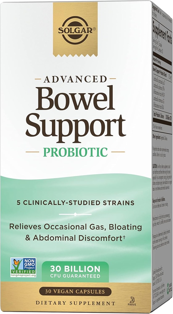 Solgar Bowel Support Probiotic, 30 capsule