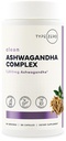 Tip Zero KSM-66 Ashwagandha Root Extract 1200 mg, 60 Servings - Mare potenta 5% Witanolide - cu Turmeric, Rhodiola Rosea și BioPerine Black Pepper Extract - 180 Veggie Caps