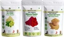 Combo organic Uscat Amla, Hibiscus și Methi (Fenugreek) Pulbere (Fiecare 100 Gram/3.5 Ounce) Hyllanthus Emblica Hibiscus Rosa-Sinensis Trigonella Foenum-Greecum